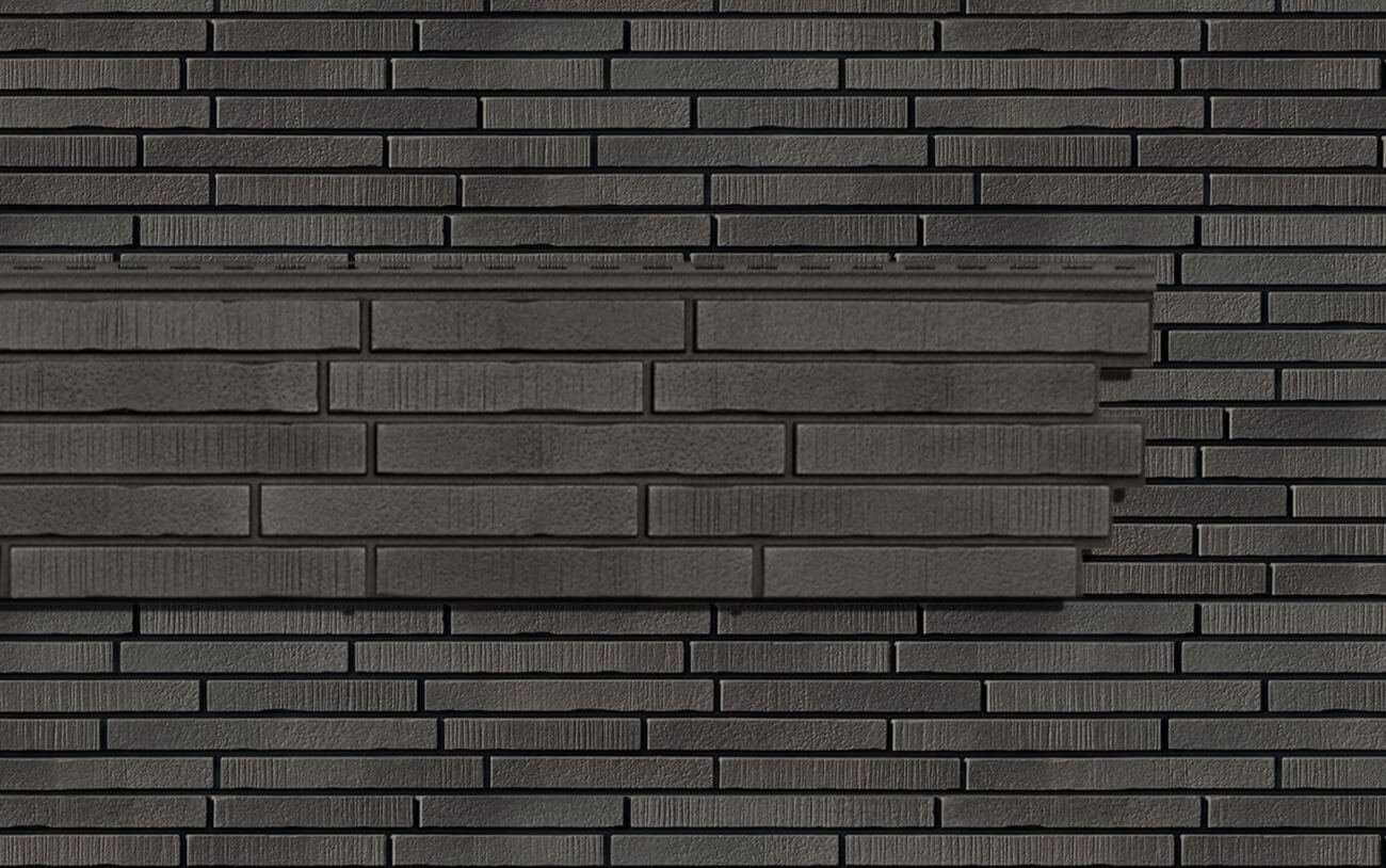 Фасадная панель Stone House S-LOCK Ригельный кирпич (грифель)
